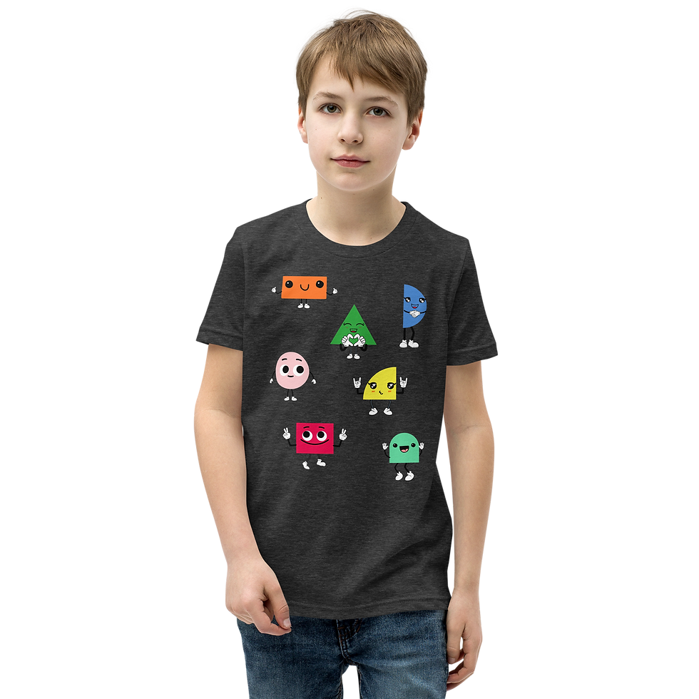 Thumbnail: Geometric Shape Characters - Youth Short Sleeve T-Shirt
