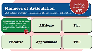Screenshot of Manners of Articulation.