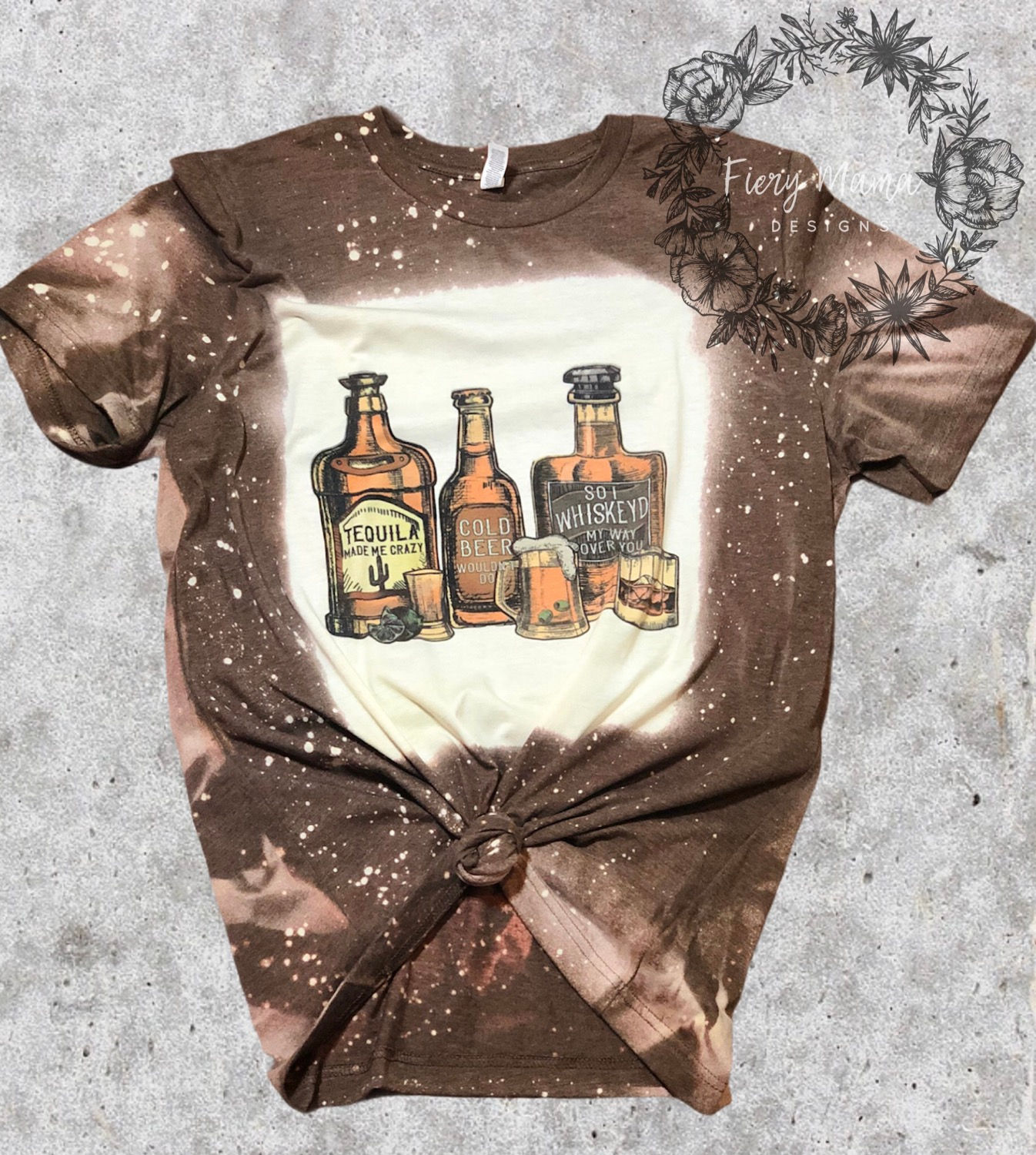 Whiskey’d My Way Bleached Tee 