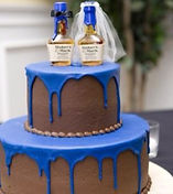 Cheers Grooms Cake. Custom colors and liquor choices.