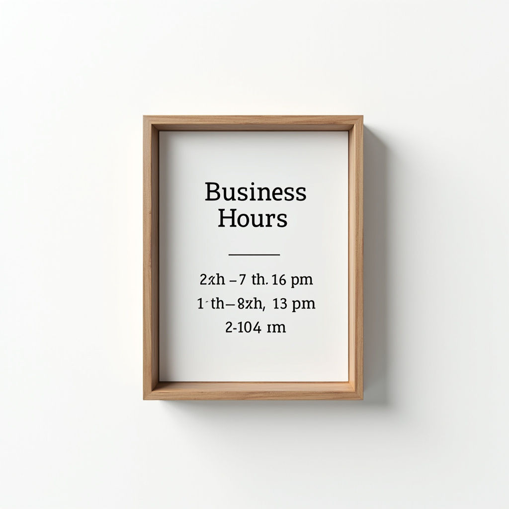 Custom Business Hours Sign