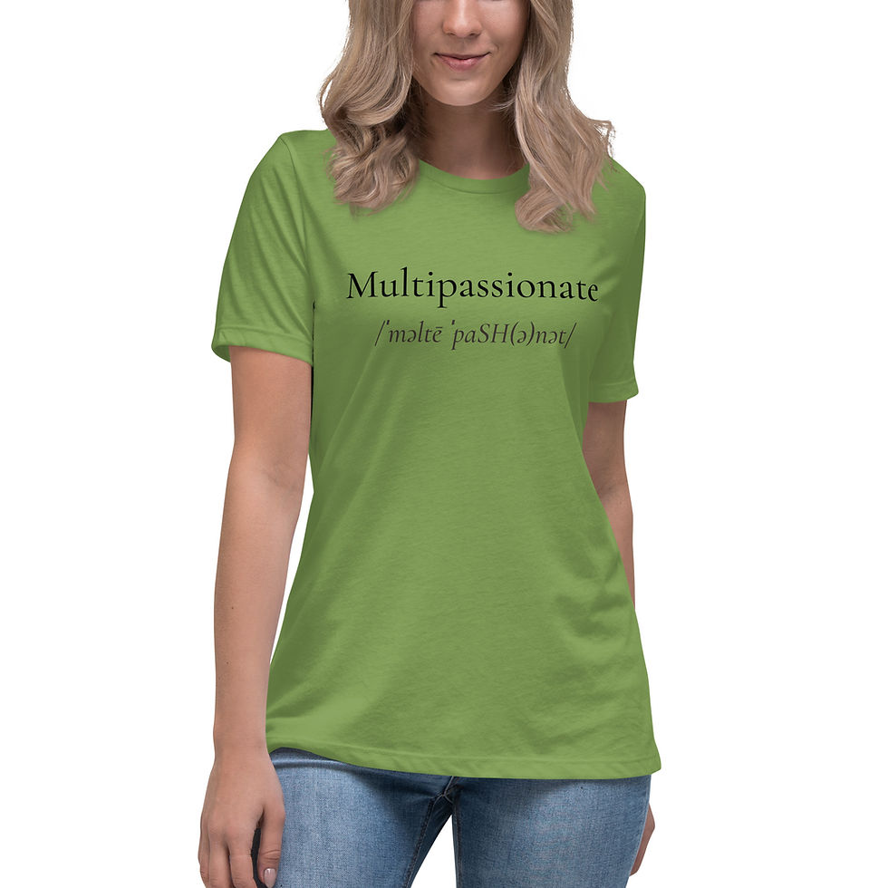 Thumbnail: /ˈməltē ˈpaSH(ə)nət/ Women's Relaxed T-Shirt (Black Font)