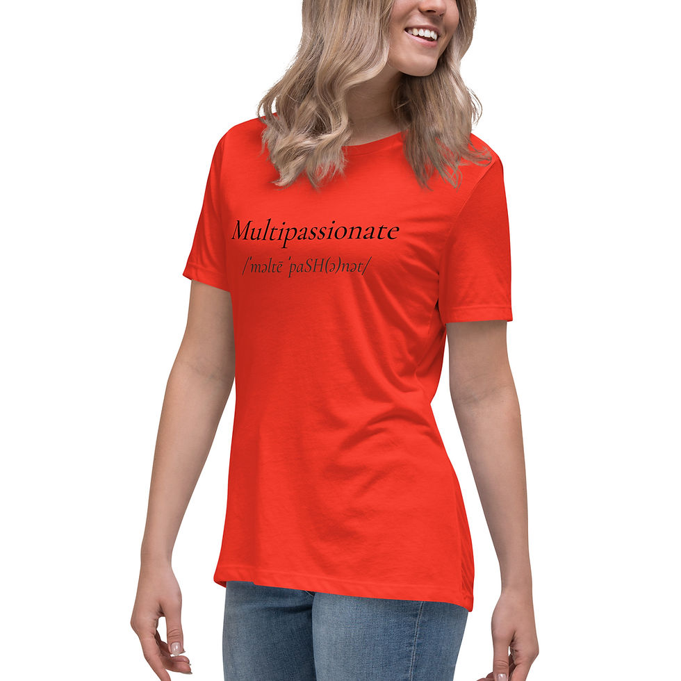 Thumbnail: /ˈməltē ˈpaSH(ə)nət/ Women's Relaxed T-Shirt (Black Font)