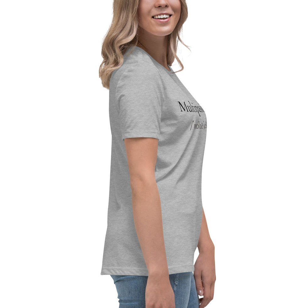 Thumbnail: /ˈməltē ˈpaSH(ə)nət/ Women's Relaxed T-Shirt (Black Font)