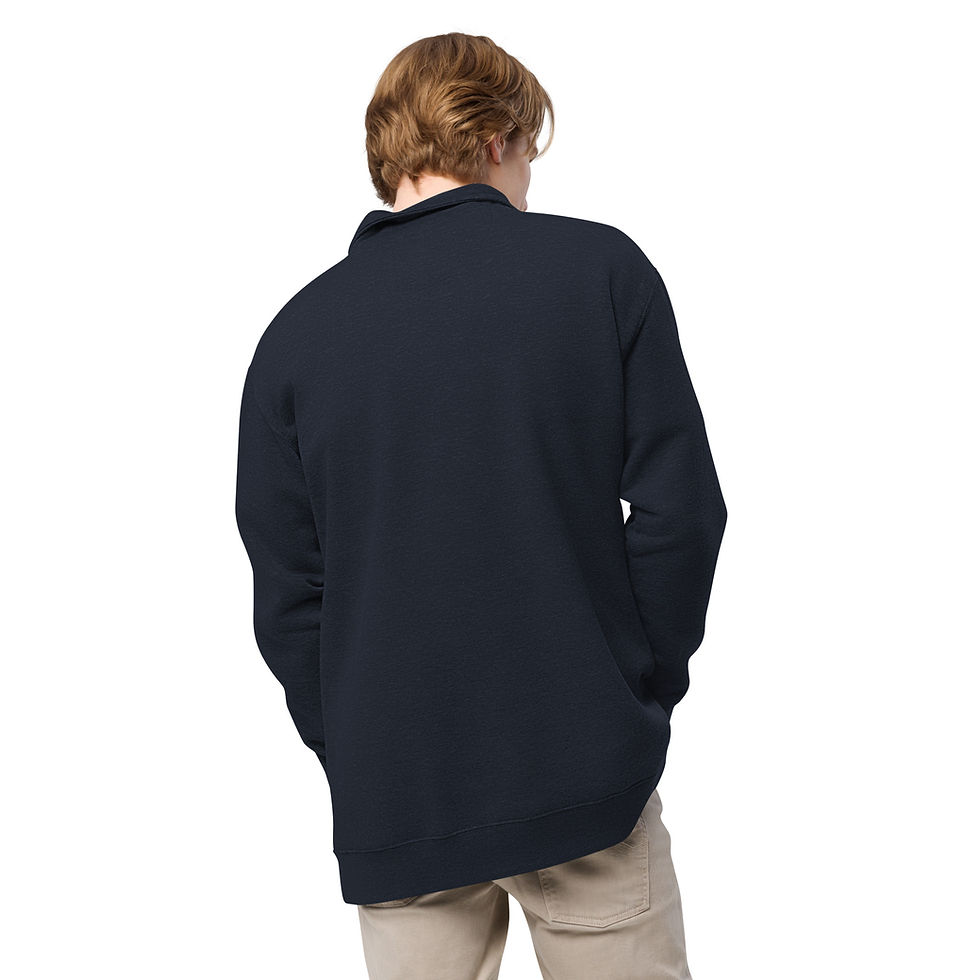 Thumbnail: Unisex Fleece Pullover with Embroidered Logos on Chest & Wrist