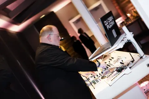 DJ Dan Fudim, NYC DJ, performing live and entertaining the crowd with his dynamic music set.