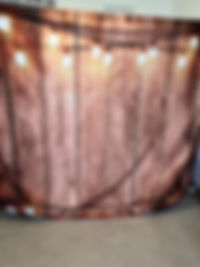Wooden back drop with ligth