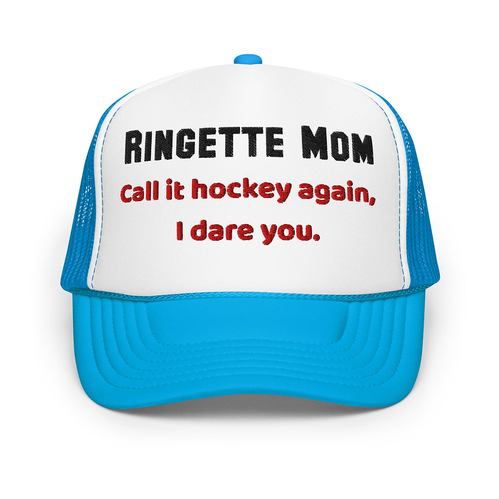 Thumbnail: Ringette Mom trucker hat. Embroidered.
