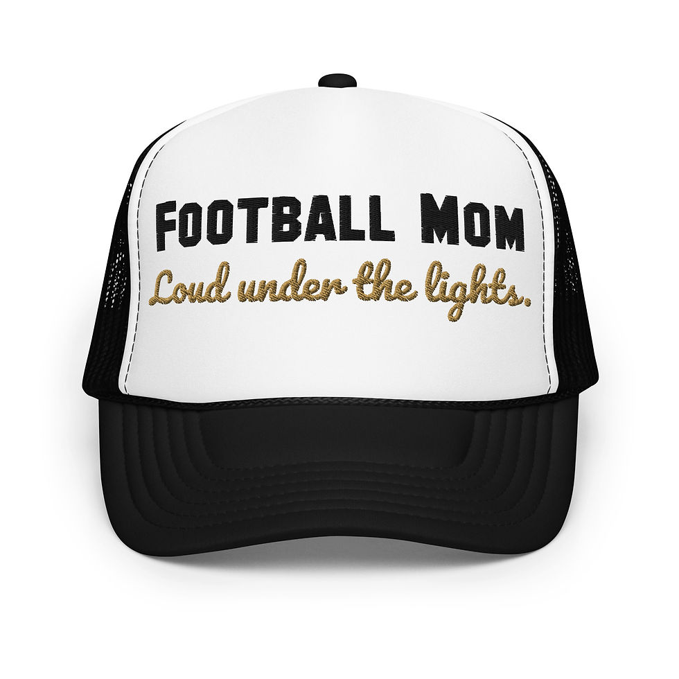Thumbnail: Football Mom trucker hat. Embroidered.