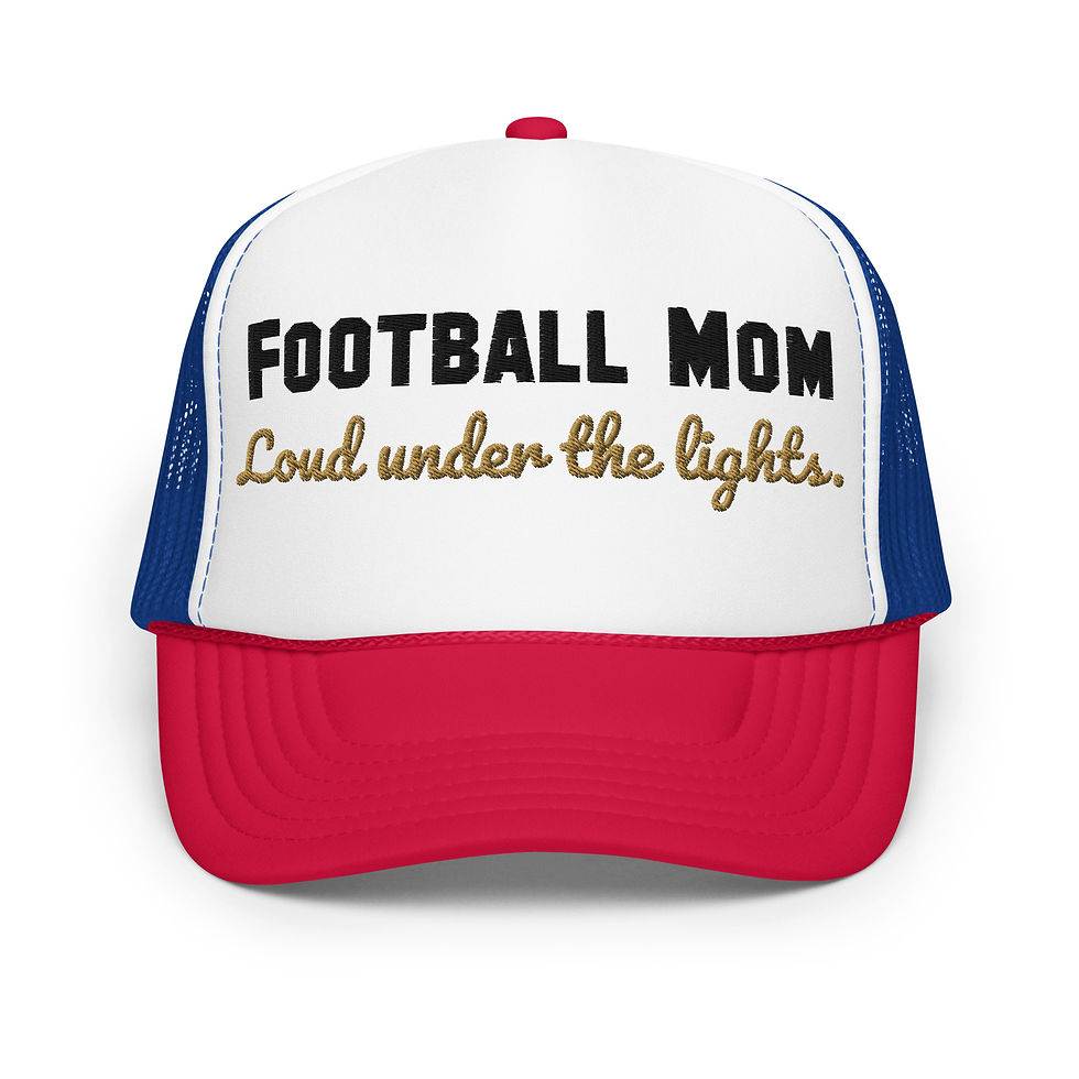 Thumbnail: Football Mom trucker hat. Embroidered.