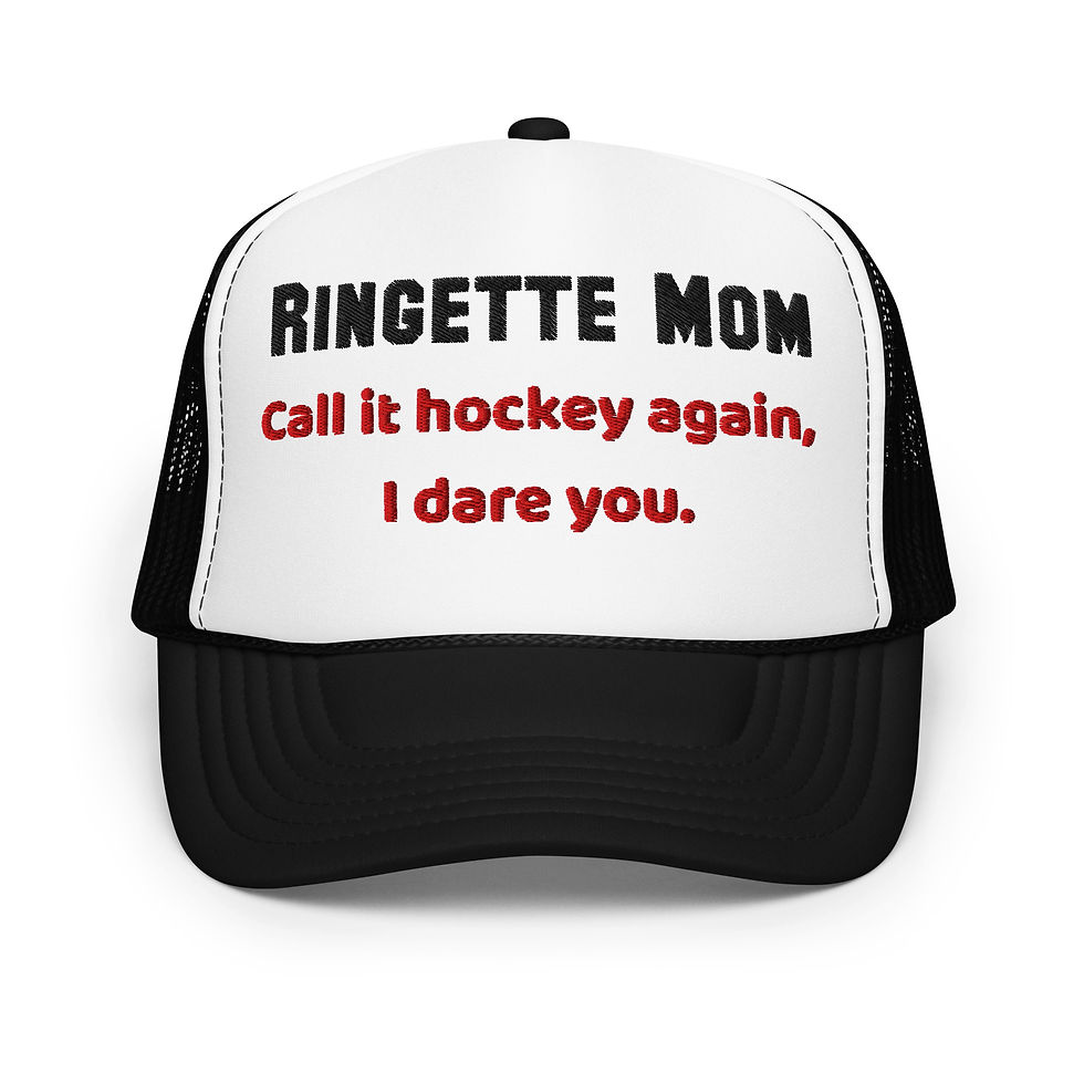 Thumbnail: Ringette Mom trucker hat. Embroidered.