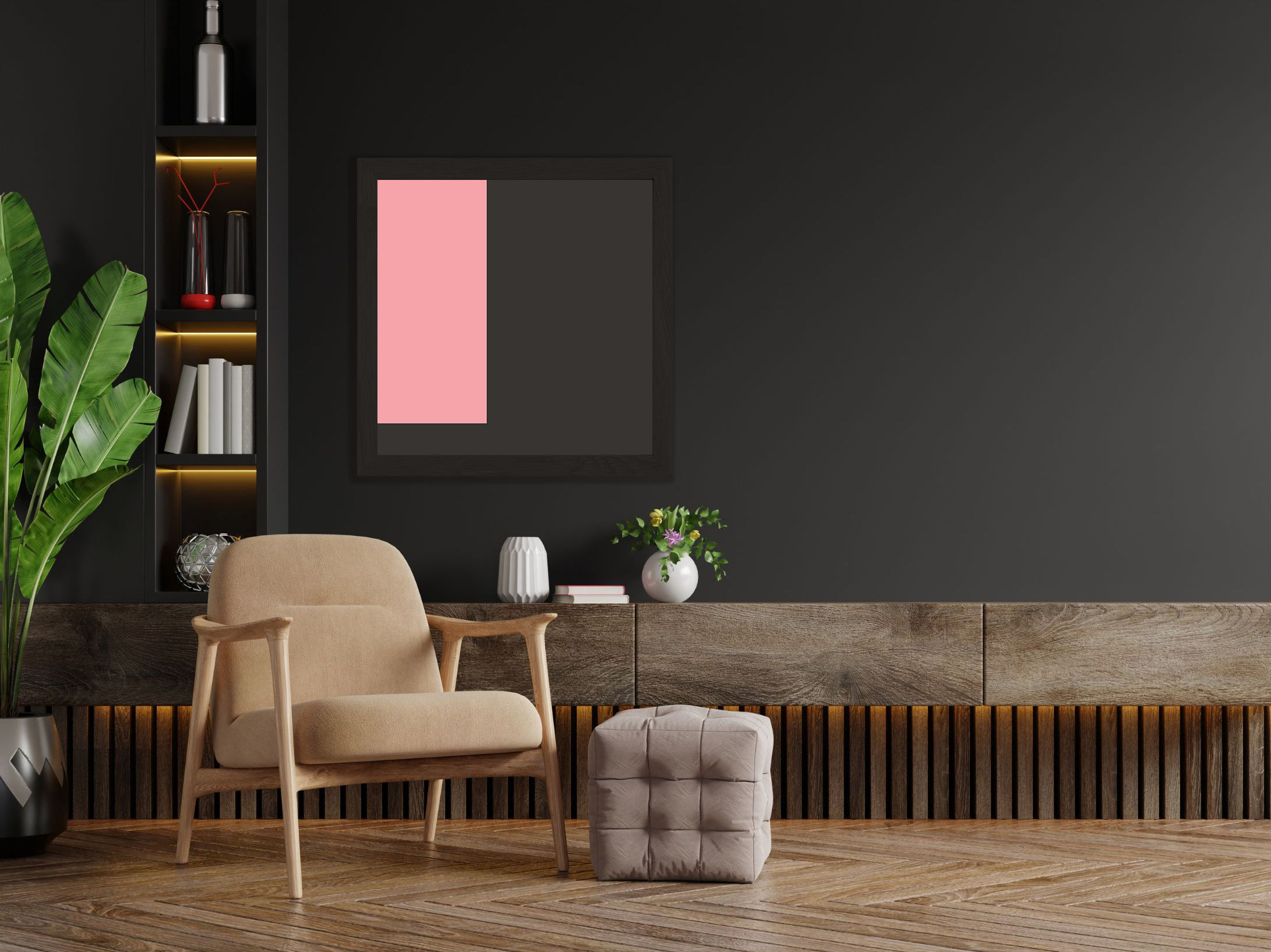 הדפס בלוק חום-ורוד