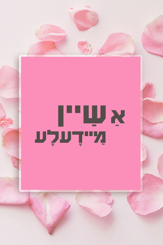 תמונה ממוזערת: הדפס "שיין מיידעלע" ורוד