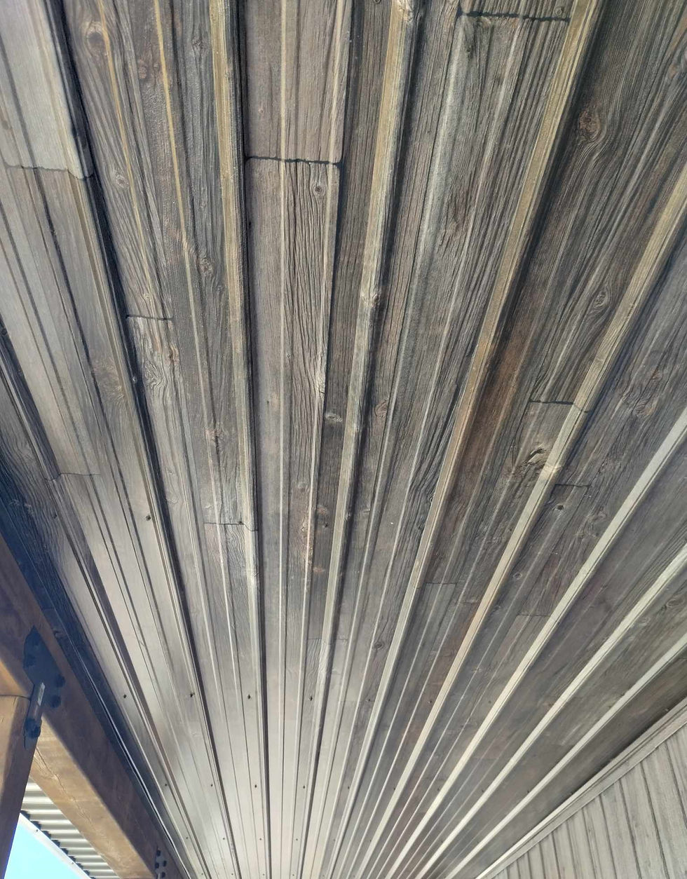 5 Rib Antique Barnwood Ceiling