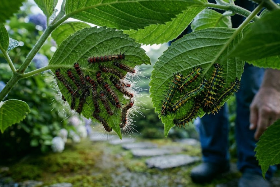 庭の草木に害虫が発生