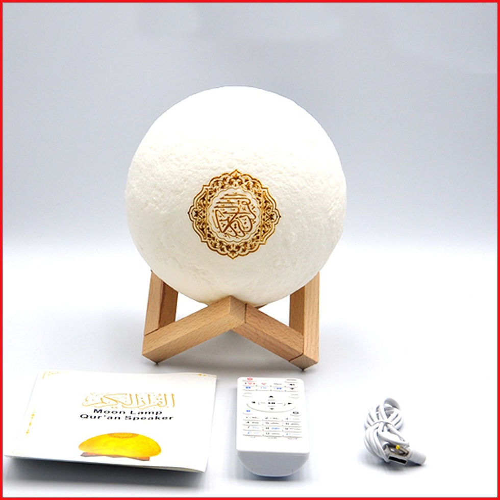 Thumbnail: Bluetooth Speakers Wireless Night Light Quran Speakers 3D Moon With Remote