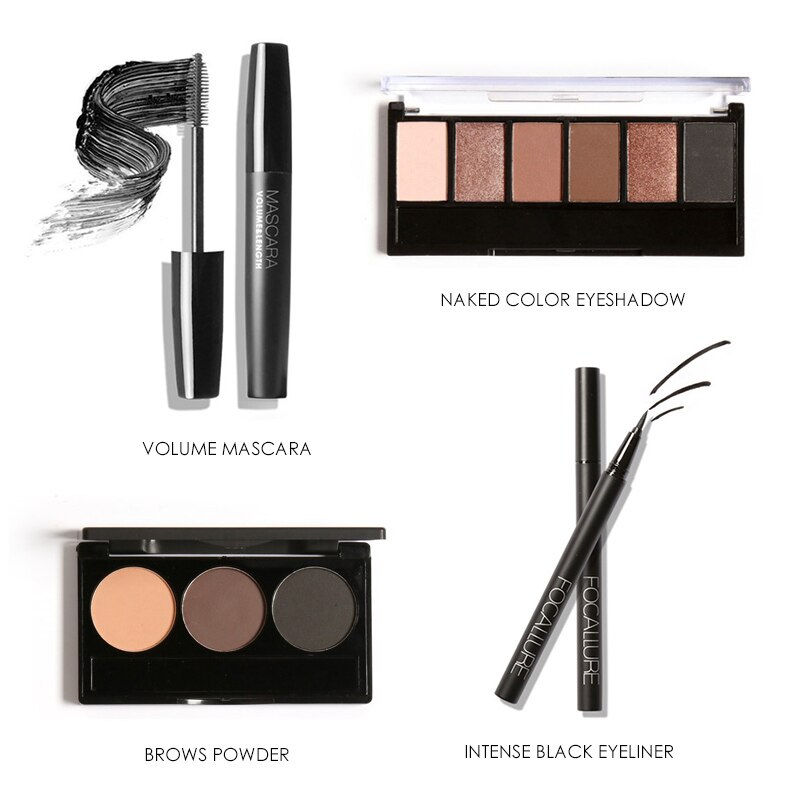 Thumbnail: 8 PCS Makup Tool Kit Must Glitter Eyeshadow Matte Lipstick Blush Mascara