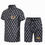 Thumbnail: Men's 2 Pieces Sportswear Suit Fitness Clothing Football Training Suit Jersey