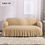 Thumbnail: Solid Color Elastic Sofa Cover for Living Room Printed Plaid Stretch Sectional