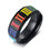 Thumbnail: Black Stainless Steel Men's Ring Roman Numeral LGBT