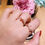 Thumbnail: Sweet Heart Flower Cubic Zircon Adjustable Rings Bague Jewelry