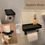 Thumbnail: Stainless Steel Toilet Paper Holder Bathroom Wall Mount WC Paper Phone Holder