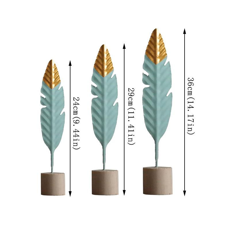Miniatura: Modern Feather Wooden Miniature Figurines