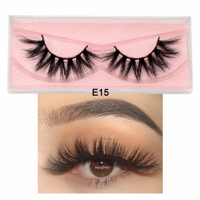 Thumbnail: Mink Eyelashes Hand Made Crisscross False Eyelashes 3D Mink Lashes