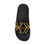Thumbnail: Wakerlook Golden Color Print Men's Black Slide Sandals
