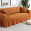 Thumbnail: Solid Color Elastic Sofa Cover for Living Room Printed Plaid Stretch Sectional