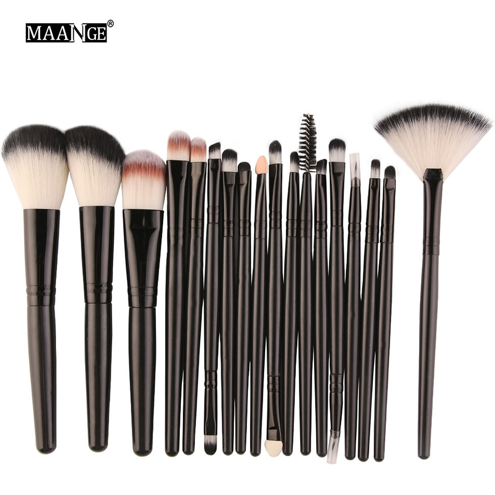 Thumbnail: Makeup Brushes Set 18pcs Eyebrow Highlighter Powder Foundation Eye Shadow Brush