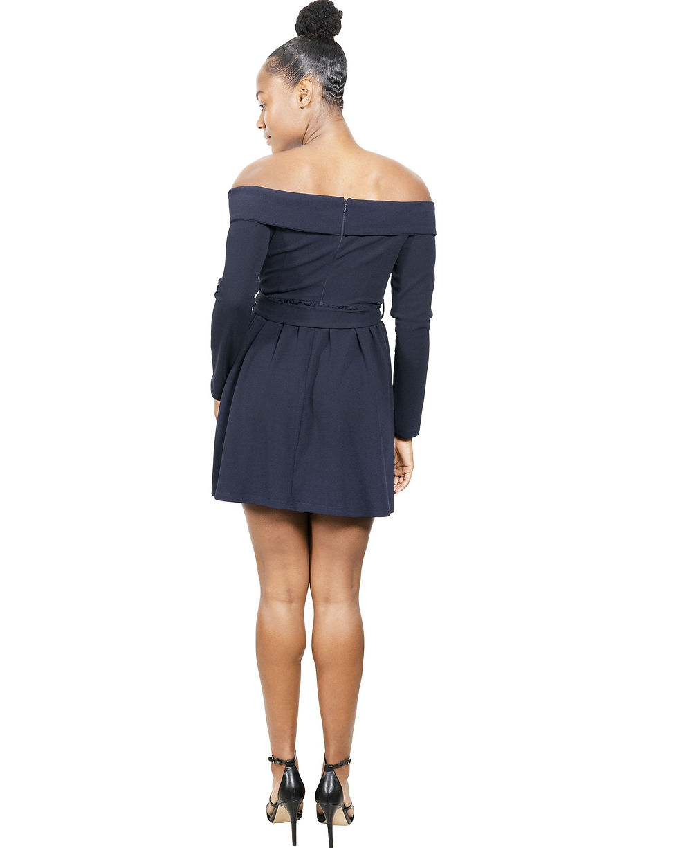 Thumbnail: Royalton Off-Shoulder Long Sleeve Mini Dress