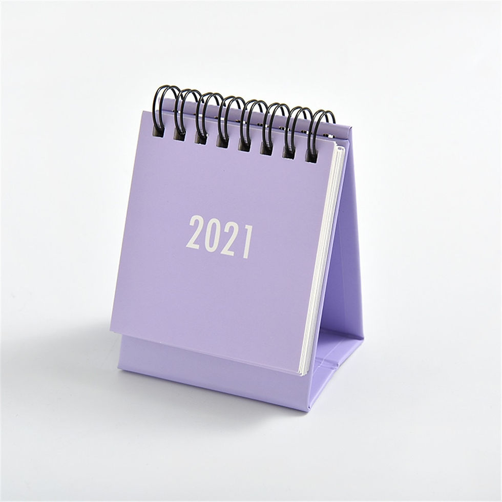 Thumbnail: 2021 Simple Black White Grey Series Desktop Calendar Dual Daily Schedule Table