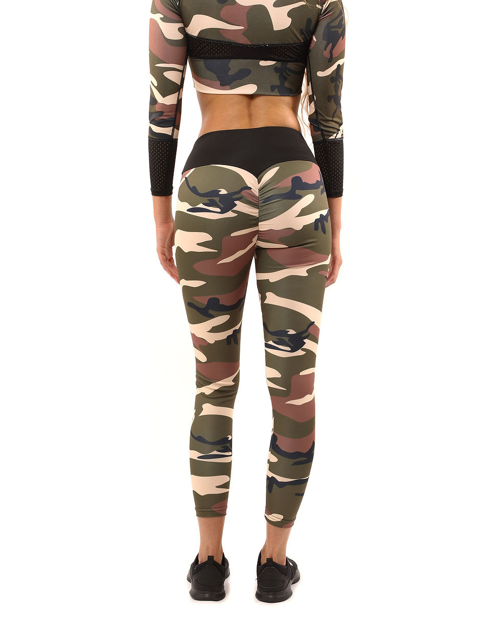 Thumbnail: Virginia Camouflage Leggings - Brown/Green