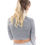 Thumbnail: Bocana Seamless Sports Top - Grey & White