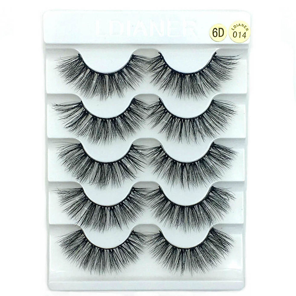 Thumbnail: 8 Pairs 3D Mink False Eyelashes Natural Wispy Fluffy Dramatic Volume Fake Lashes