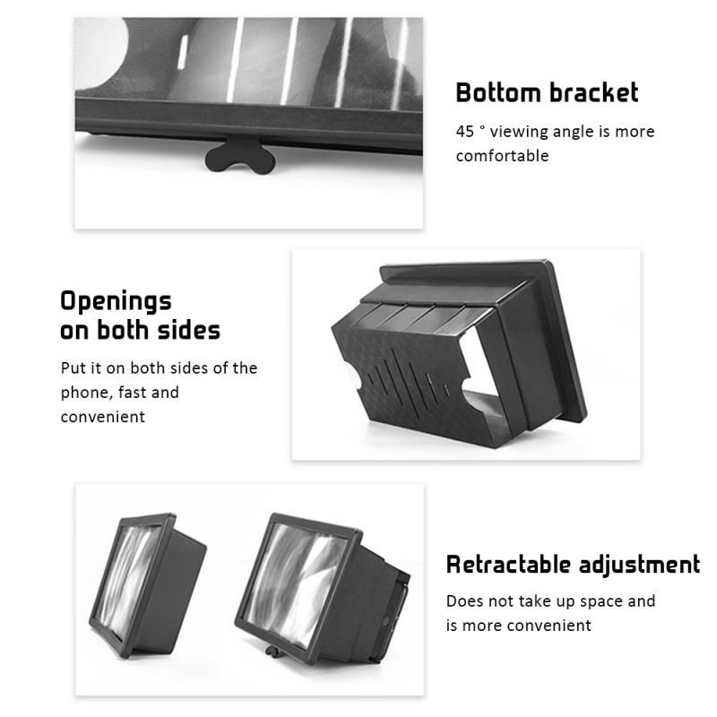 Thumbnail: Universal Folding 3D Mobile Phone Screen Amplifier Cell Phone Video Screen