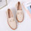 Thumbnail: Retro Loaferflate Small Leather Shoes Light-Mouthed Single Shoes AB102