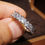 Thumbnail: Handmade Eternity Promise Crystal Ring AAA Cz Zircon Engagement Wedding Band