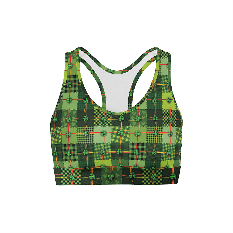 Thumbnail: Clover Patchworks Back Color Sports Bra