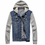 Thumbnail: Denim Jacket Men Hooded Sportswear Outdoors Casual Fashion Jeans Jackets Hoodies