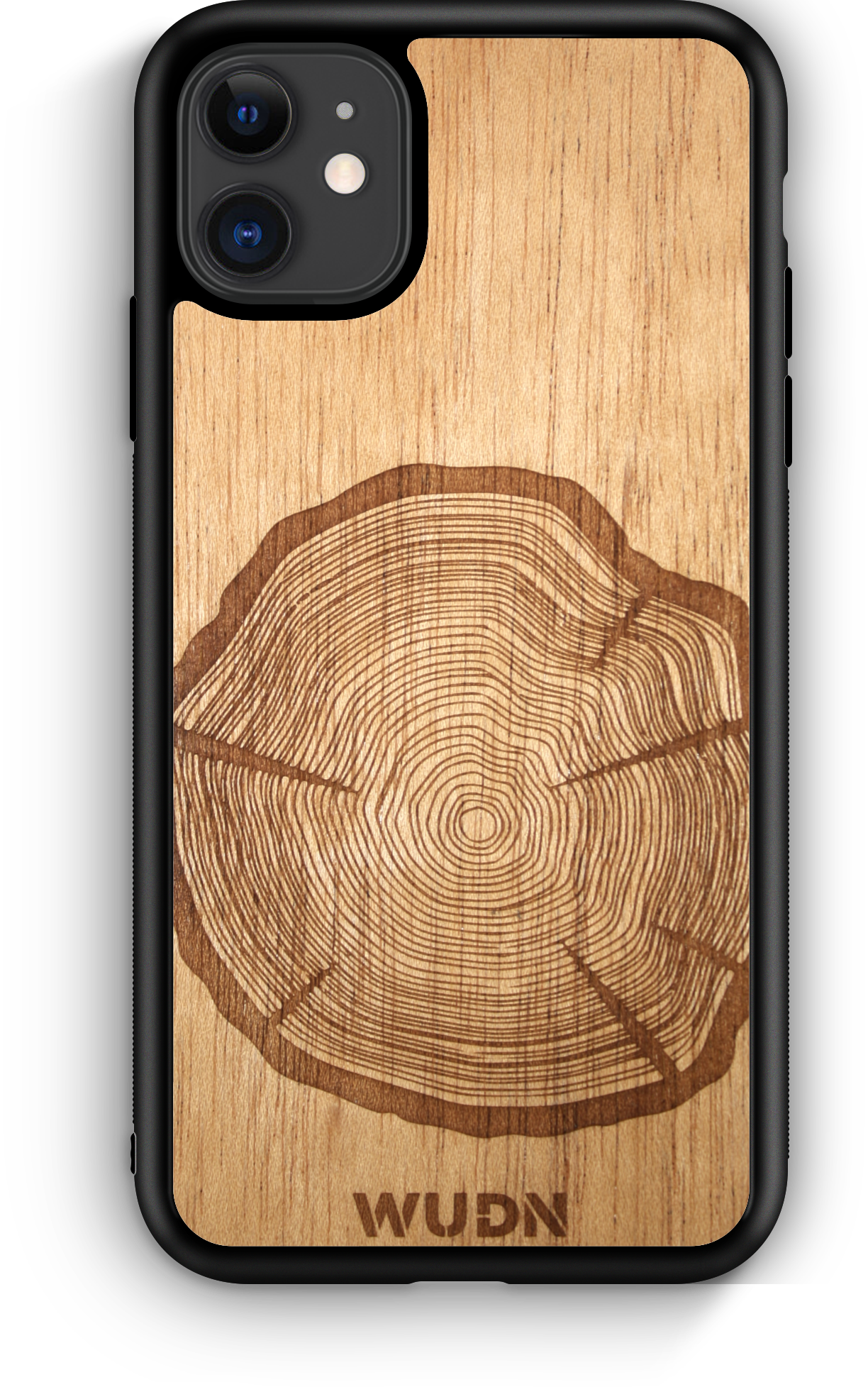 Slim Wooden Phone Case (Tree Stump in Mahogany)