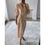 Küçük resim: Sweater Dresses Knitted Women Sweaters New Slim Slit Long Sleeve Casual V-Neck