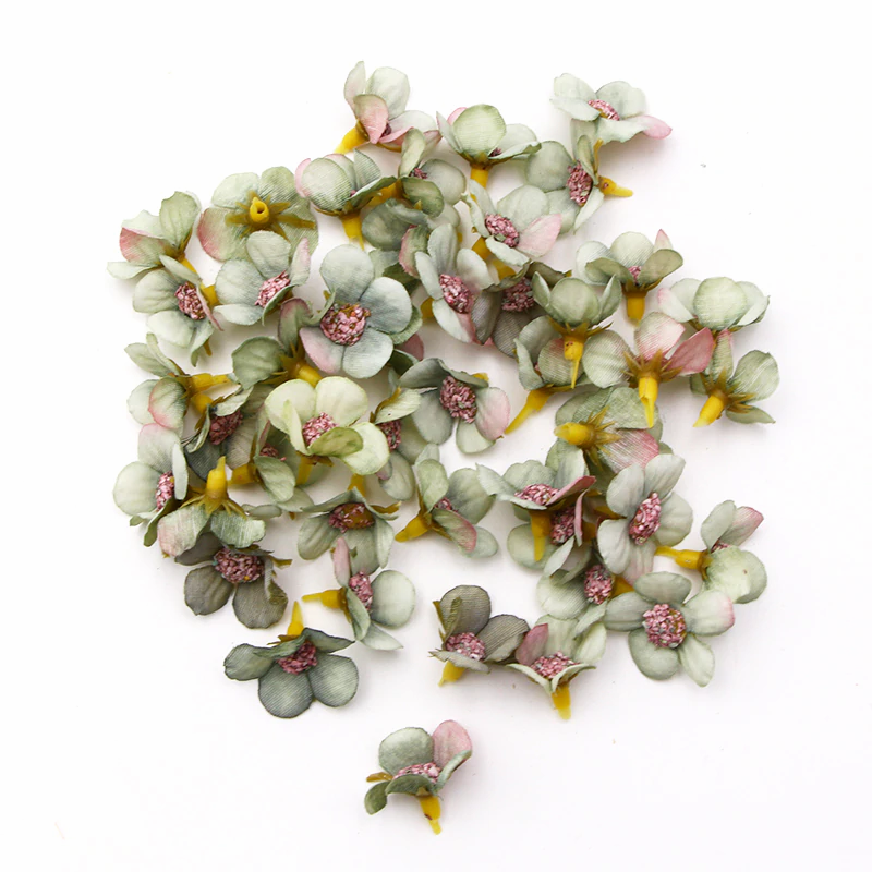 Thumbnail: 50/100pcs Multicolor Daisy Flower Head Mini Silk Artificial Flower for Wedding