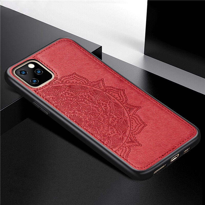 Thumbnail: Luxury Leather Case for Iphone 11 Pro Max Soft Silicone Magnetic Holder Cover
