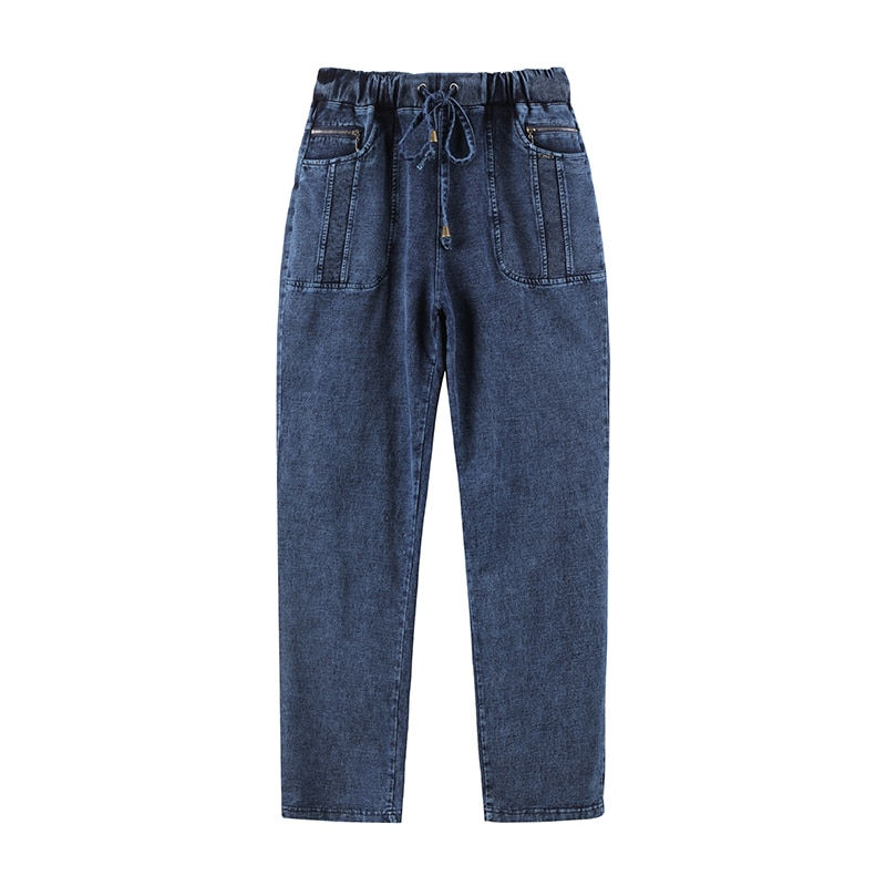 Thumbnail: LIH HUA Women's Plus Size Casual Jeans High Flexibility