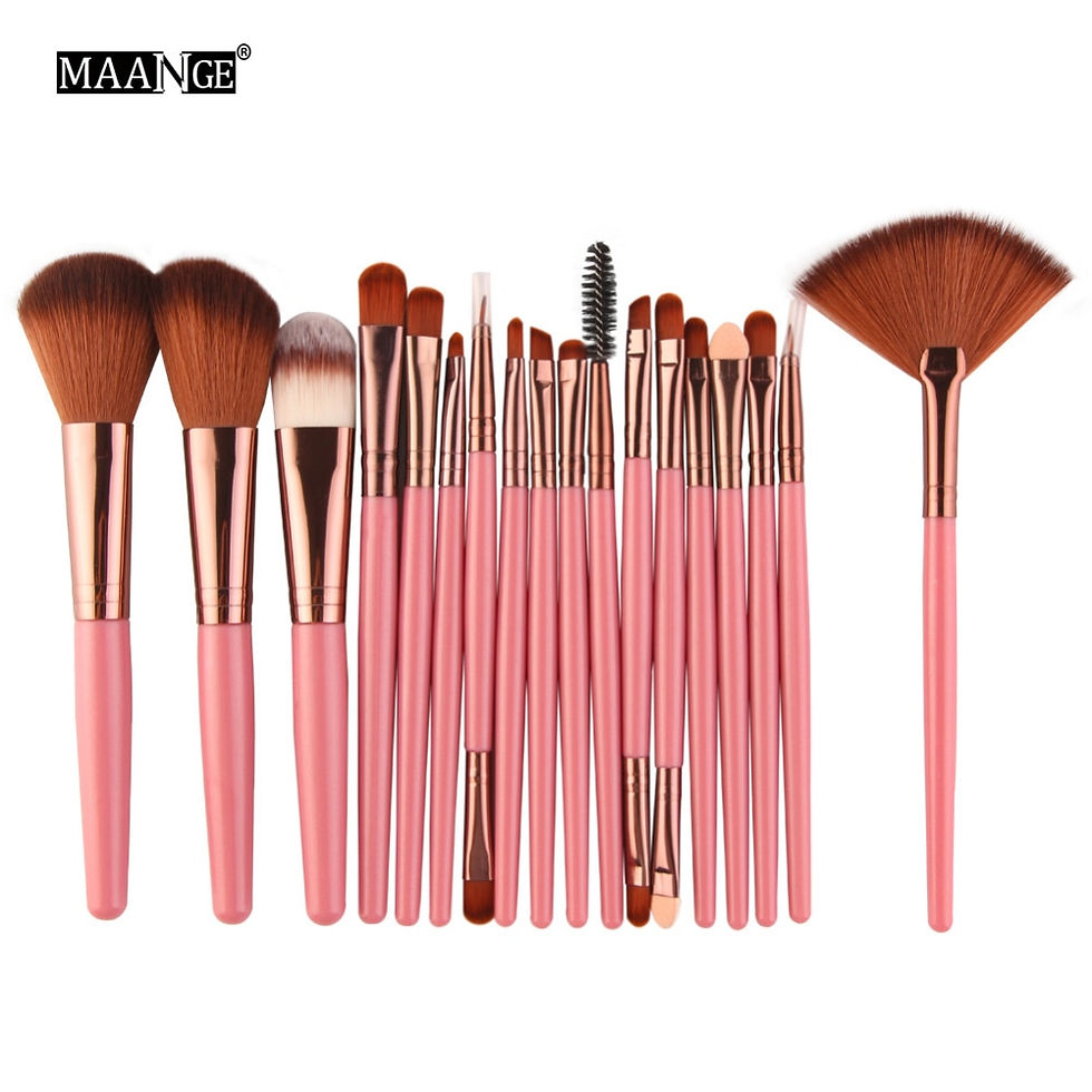 Thumbnail: Makeup Brushes Set 18pcs Eyebrow Highlighter Powder Foundation Eye Shadow Brush