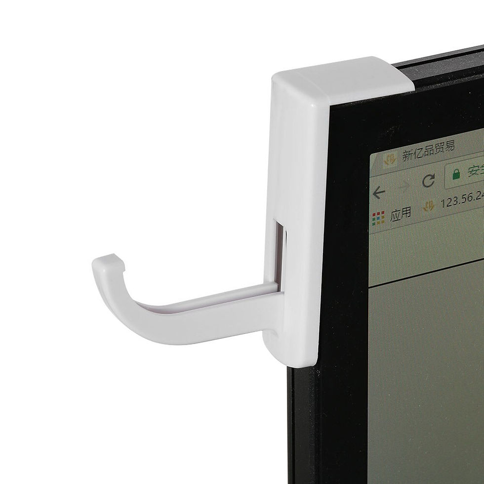 Thumbnail: 1pc Earphone Holder Headphone Headset Hanger Holder Hook W/ Tape Sticker