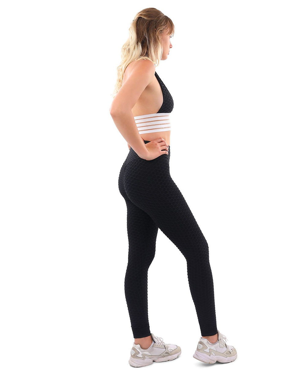 Thumbnail: Bentley Set - Leggings & Sports Bra - Black & White