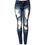 Thumbnail: S-Xxl Women's Skinny Hole Ripped Jeans  Denim Biker Jeans Female Pencil Pants